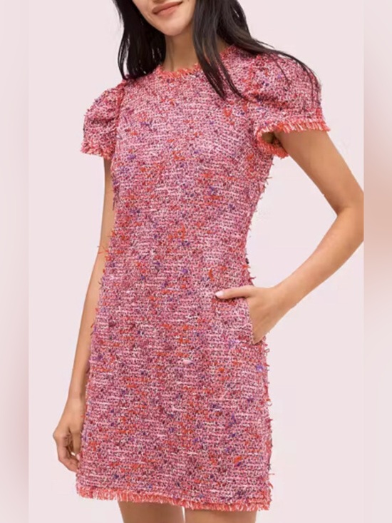 kate spade Dresses & Skirts - NWOT Kate Spade New York Flutter Sleeve Tweed Dress - Sz 16